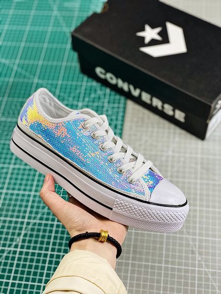 Converse All Star 2020新款 匡威增高厚底女生牛仔帆布板鞋