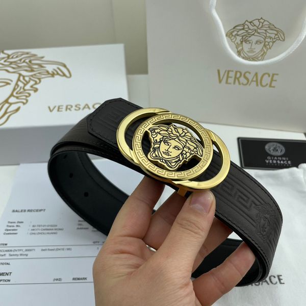 versace皮帶 範思哲2022新款　HF0522-3牛皮壓花時尚腰帶