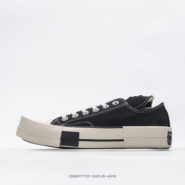 Converse x Rickowens 聯名款系列 2023全新男女款低幫休閒板鞋