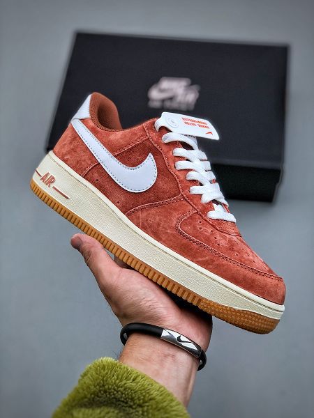 Nike Air Force 1 Low 07 紅棕麂皮 男女款休閒板鞋