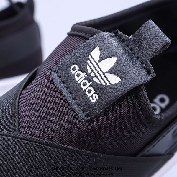 Adidas Superstar Slip-On 2022新款 經典交叉綁帶貝殼頭男女款休閑板鞋