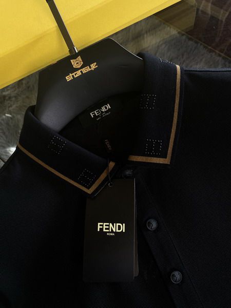 fendi polo衫 2021新款 芬迪翻領短袖polo衫 MG0319款