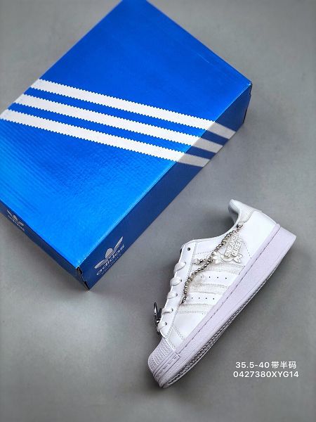 adidas superstar 2021新款 愛迪達貝殼頭金屬色鏈條女生板鞋