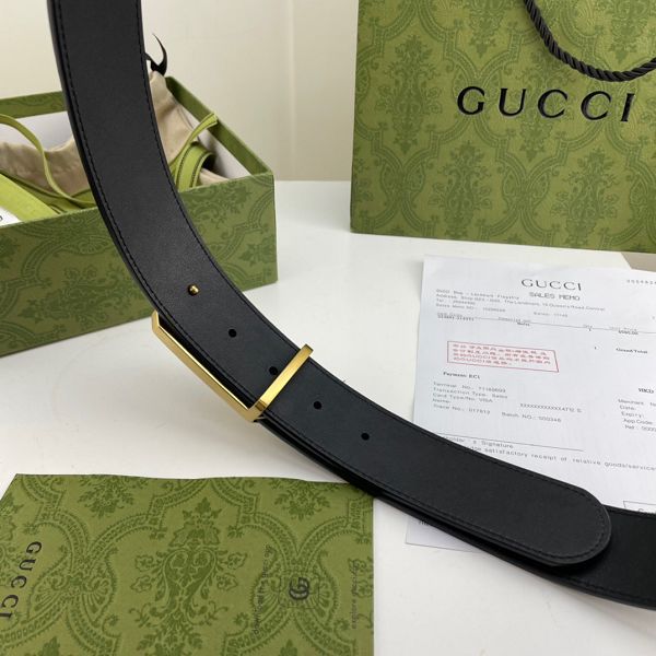 gucci皮帶 古馳2022新款 HF0523-18牛皮壓花紋鑲鉆鋼扣時尚腰帶