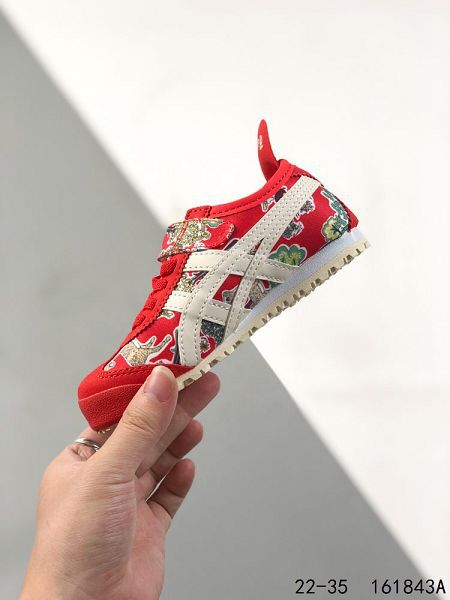 亞瑟士Onitsuka Tiger 鬼冢虎板鞋童鞋 魔術貼款