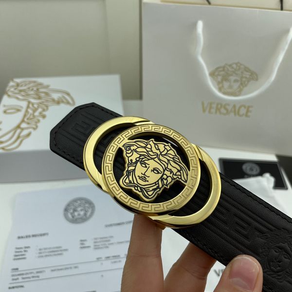 versace皮帶 範思哲2022新款　HF0522-3牛皮壓花時尚腰帶