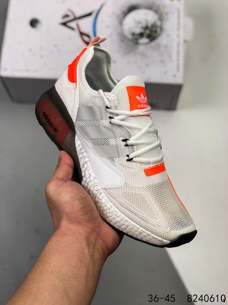 Adidas Originals ZX 2K Boost 2021新款 易烊千璽同款反光爆米花緩震男女款慢跑鞋