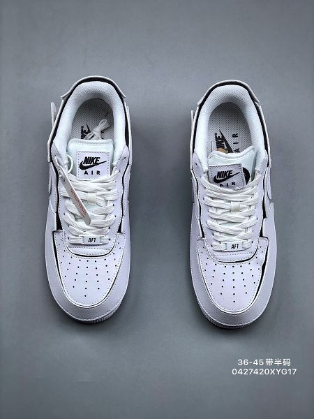 Nike Air Force 1 Low 2021新款 DIY拆卸拼接魔術貼男女款板鞋 帶半碼