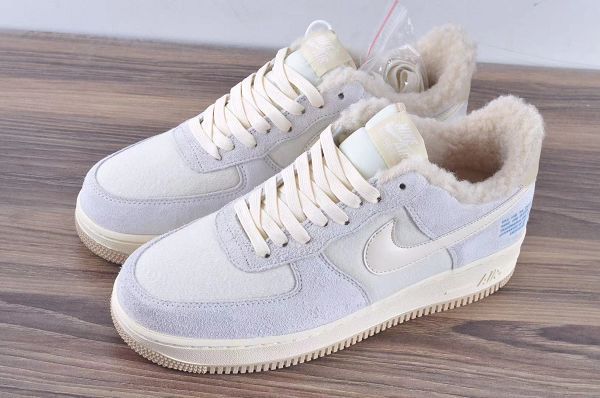 Nike Air Force 1 Low 2021新款 毛絨內裡男女款低幫休閒板鞋