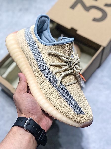 Adidas Yeezy Boost 350 V2 2020新款 真爆椰子情侶款慢跑鞋 帶半碼