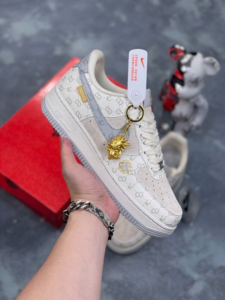 Nike Air Force 1 '07 Low Gucci聯名創作 中國年限定-灰龍2024全新男女款板鞋