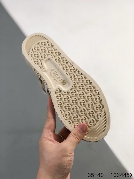 Gucci Distressed Screener sneaker 2024女款包頭休閒運動板鞋復古學院風