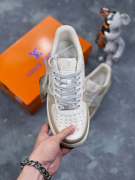 NIke Air Force 1 '07 Low LV聯名熒光卡其牛仔 男女運動鞋休閒鞋 