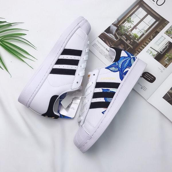 The Farm Company x adidas Superstar 2021新款 聯名款刺繡男女生休閒板鞋