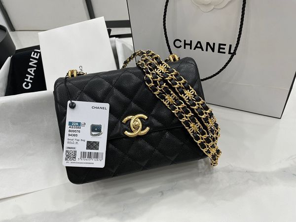 chanel包包 香奈兒2022新款手提包 DSAS3580荔枝牛皮單肩斜挎包