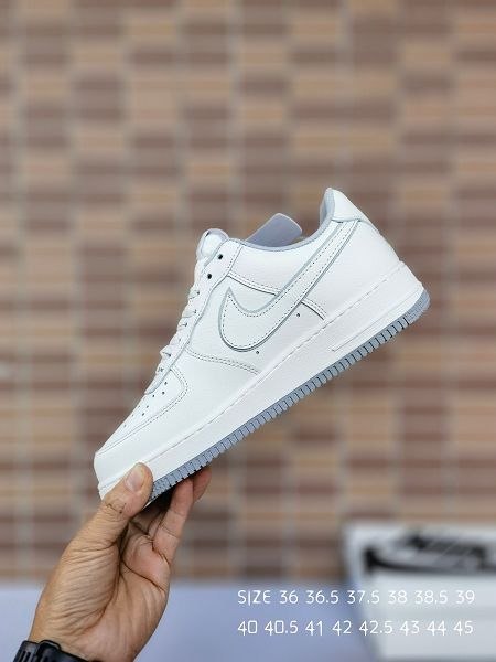 Stussy x Nike Air Force 1 Low 聯名 米白炫彩反光低幫2024全新男女款休閒板鞋