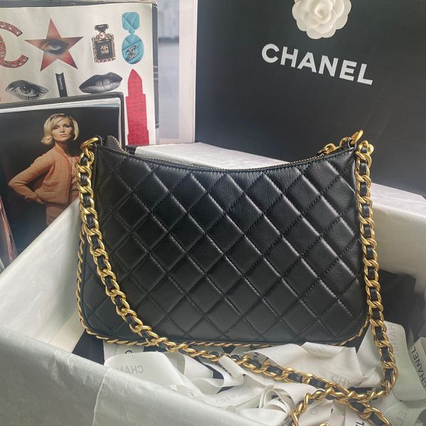 chanel包包 香奈兒2023新款手提包 DSAS4068月亮包單肩斜挎包