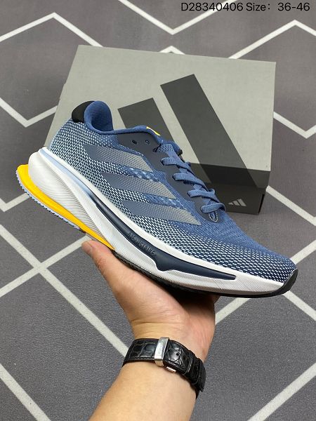 Adidas Supernova Rise M 超新星增強系列情侶鞋 低幫輕量透氣慢跑鞋