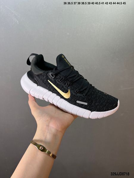 Nike Free Run 5.0 藍橙 可回收材料輕便透氣運動跑步鞋 2024新款情侶鞋