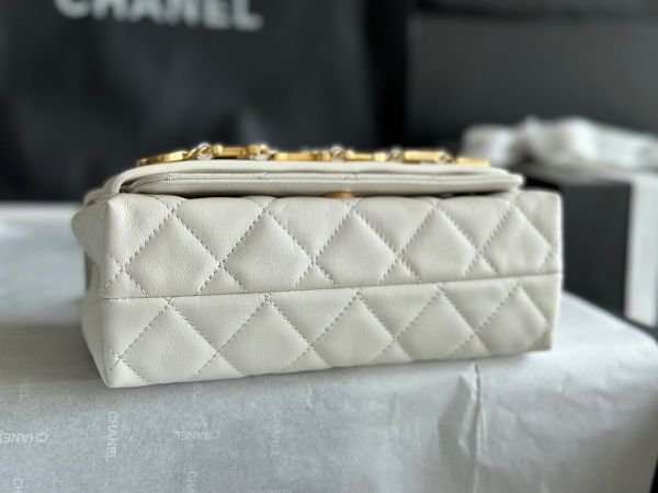 chanel包包 香奈兒2022新款手提包 DSAS1490白色字母包單肩斜挎包