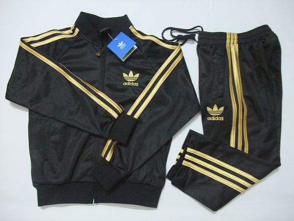 adidas 爱迪达套装 童装 新款黑金 运动服