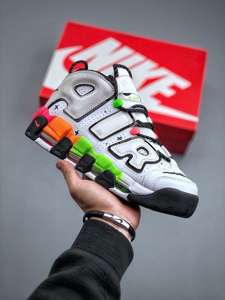 Nike Air More Uptempo'96Racer Pink and Green Strike皮蓬一代系列 2024最新男女鞋經典高街運動文化籃球鞋